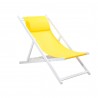 CHILIENNE PLIANTE INCLINABLE EN ALUMINIUM CHILI2 YELLOW+WHITE MOBILIER RAINEAU